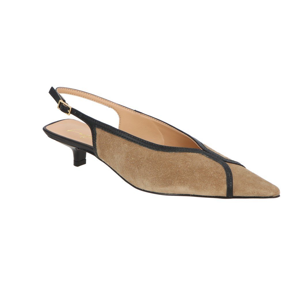 Scarpin Salto Baixo Slingback Luiza Barcelos 13780044 Marrom