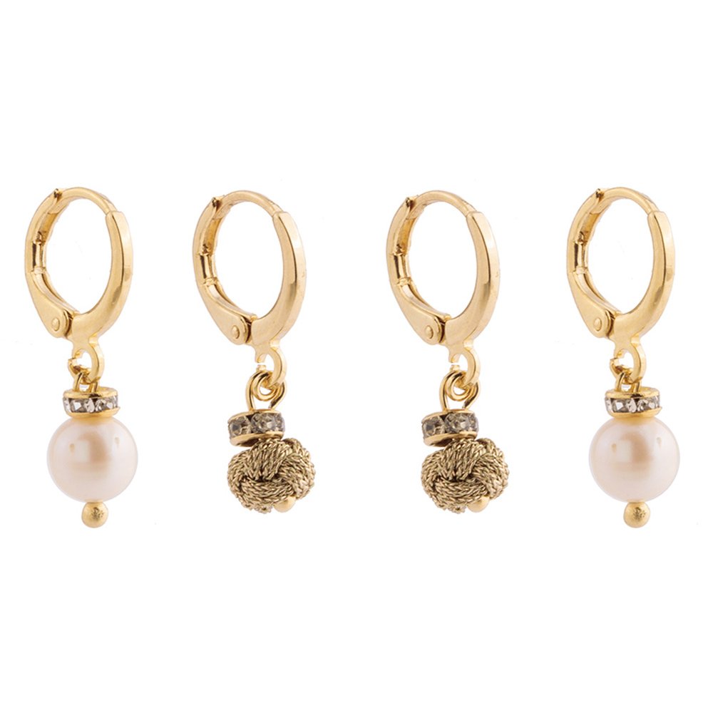 Kit Brinco Feminino Nó dourado Glow Pearls Dourado 1