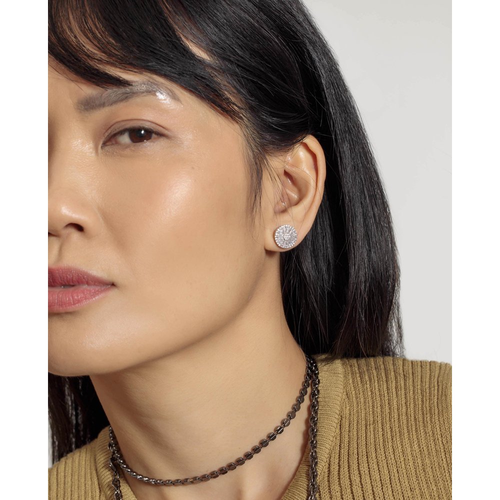 Brinco Feminino Highlight Ródio Branco Glow Pearls Prata 3