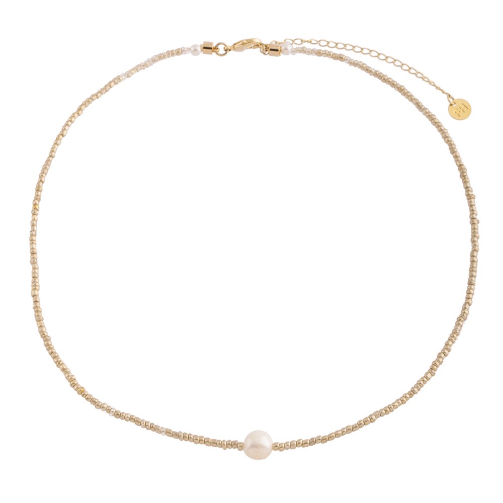 Colar Feminino Golden Pérola Glow Pearls