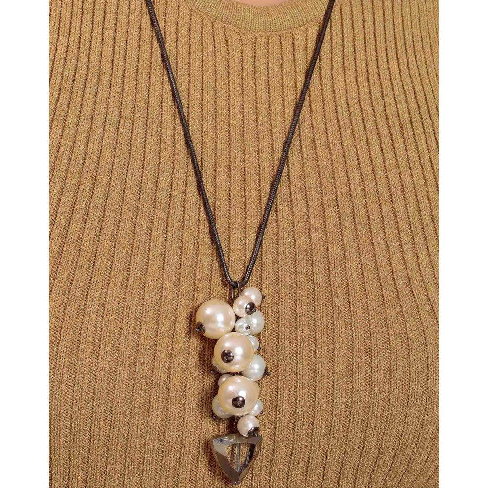 Colar Feminino Longo Bunch Harmony Cinza 4