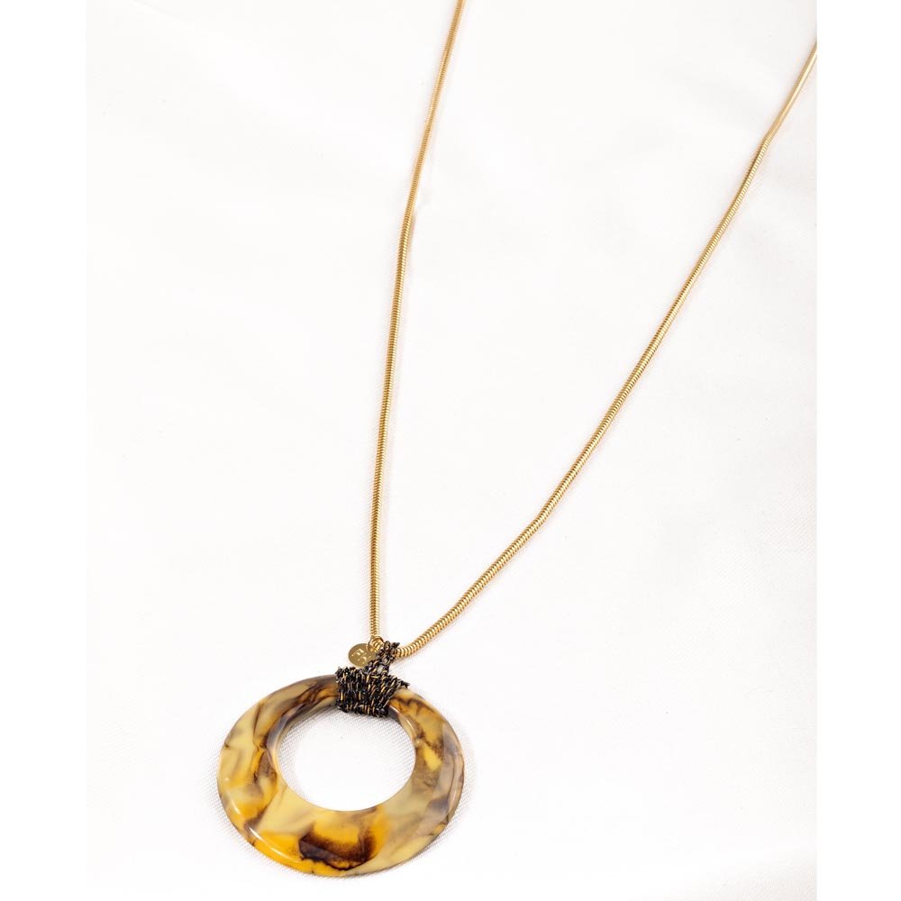 Colar Feminino Marmorizado Maxi Blend Bege 2