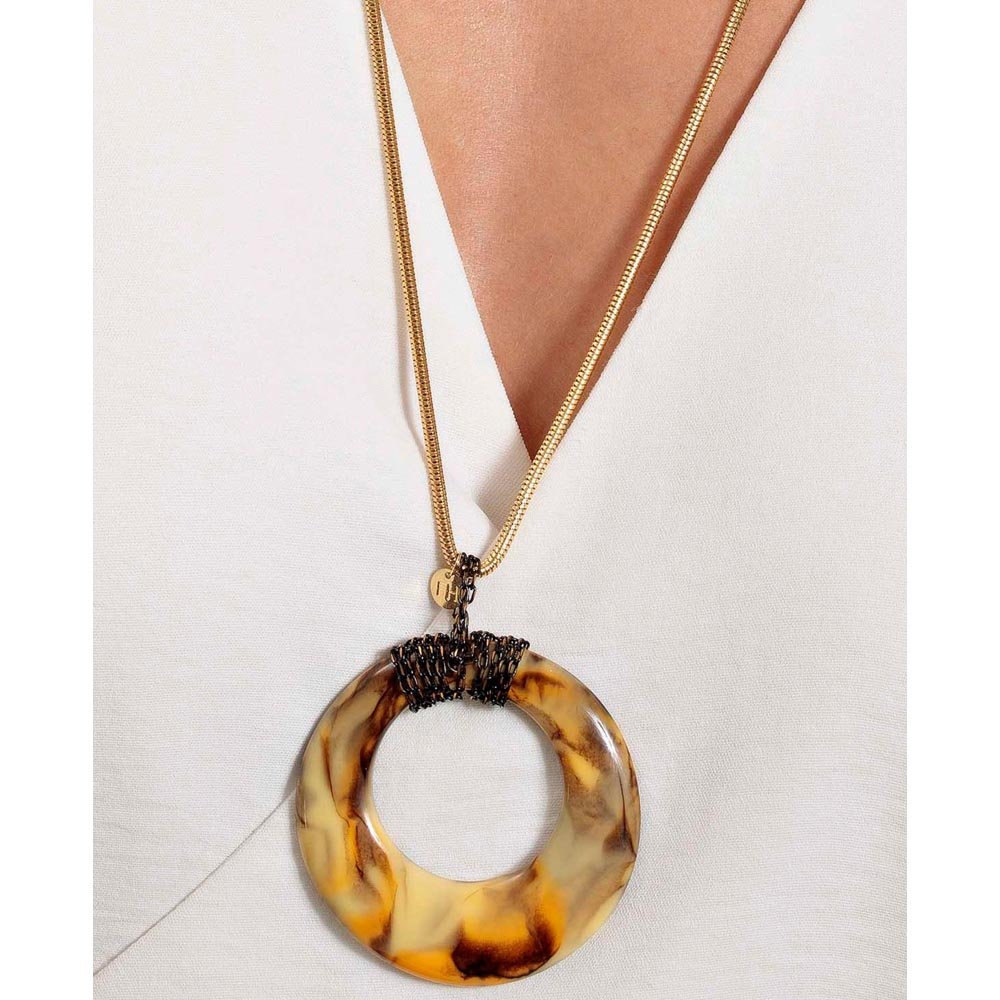 Colar Feminino Marmorizado Maxi Blend Bege 4