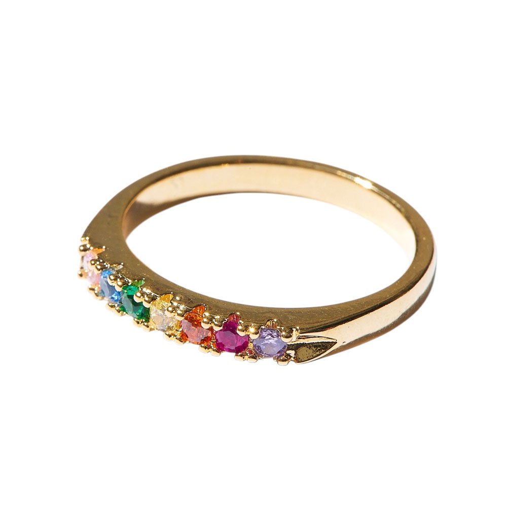 Anel Feminino Fio Colorido Dourado Essential Dourado 1