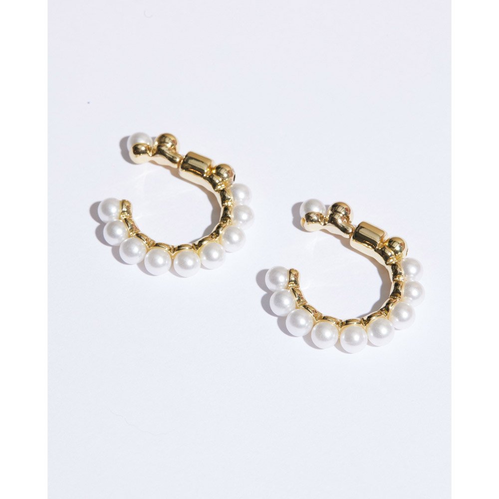 Brinco Feminino Argola Perolada Porto Dourado 2