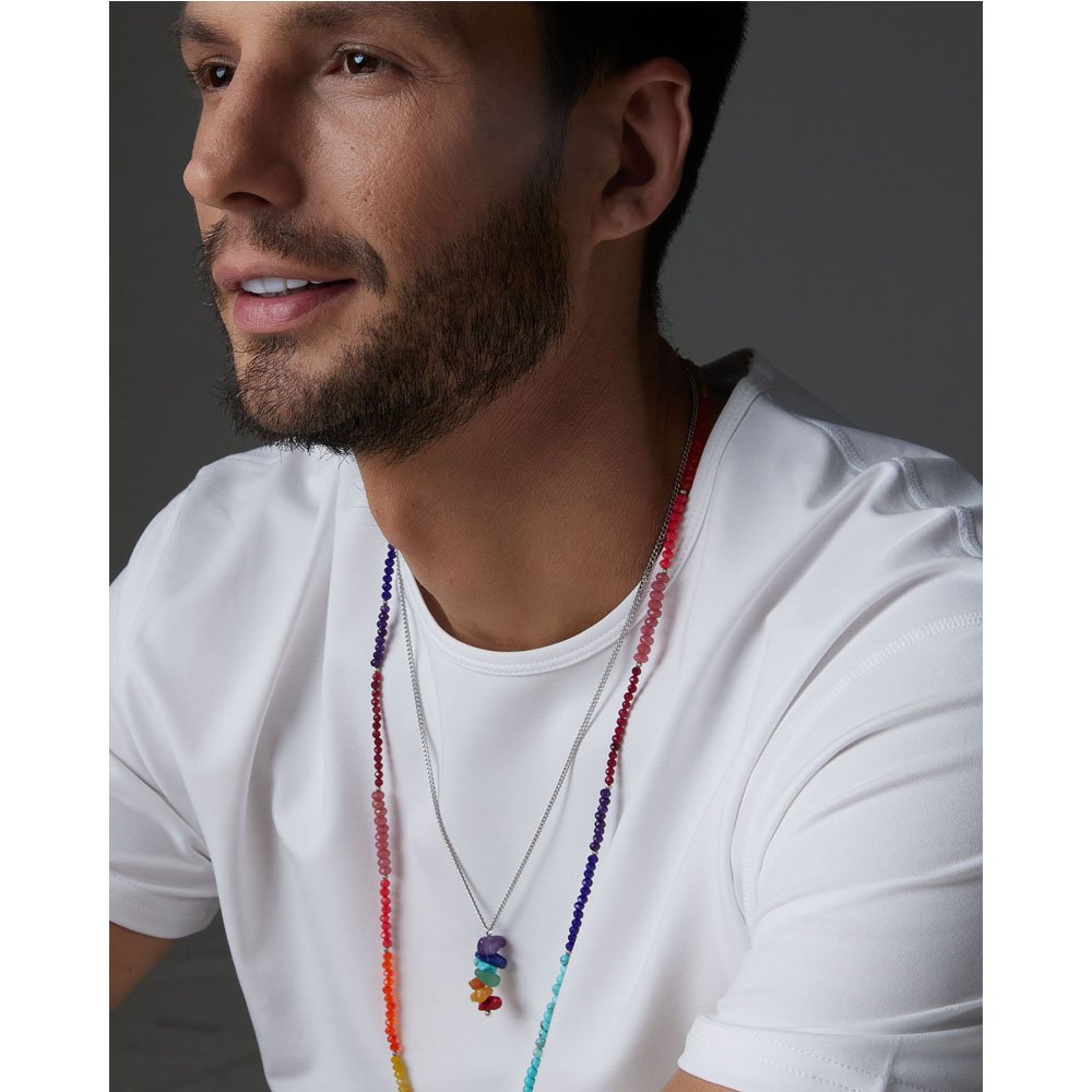 Colar Masculino Energy Sete Chakras Elementum Multicores 3