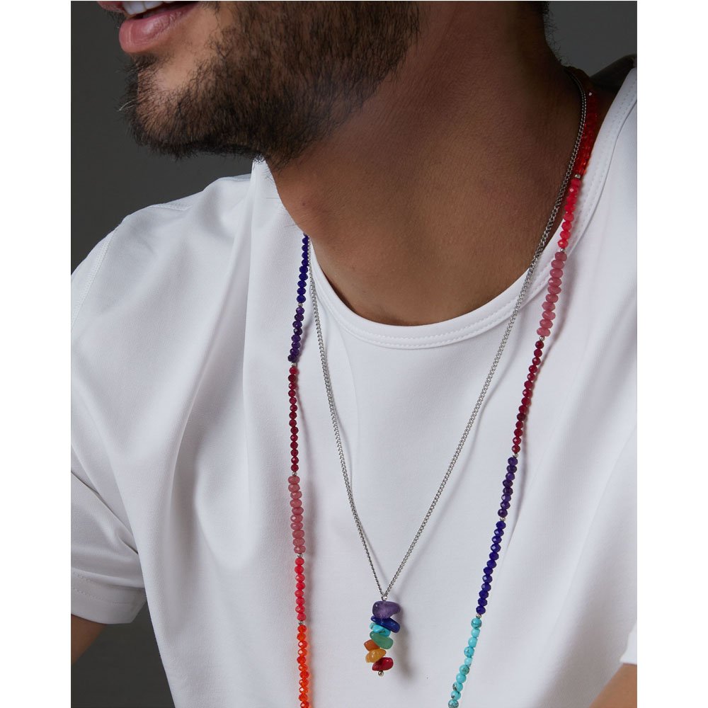 Colar Masculino Energy Sete Chakras Elementum Multicores 4