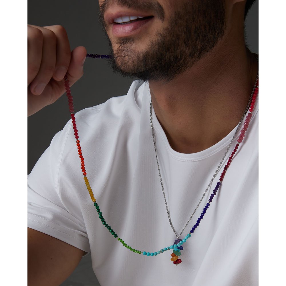 Colar Masculino Energy Sete Chakras Elementum Multicores 5