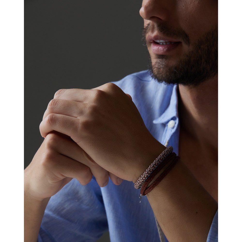 Pulseira Masculina Double Knot Marrom Natural Urban Marrom 3