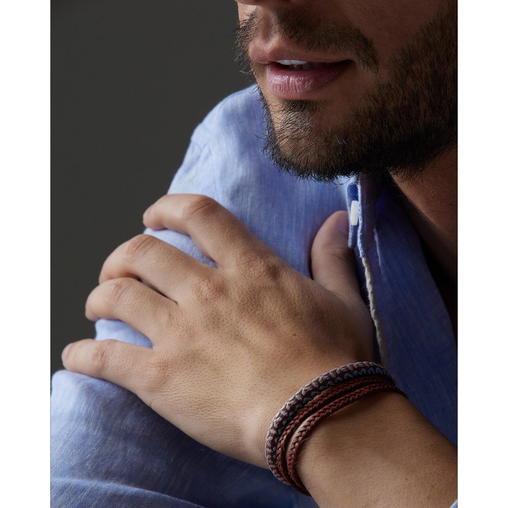 Pulseira Masculina Double Knot Marrom Natural Urban Marrom 4