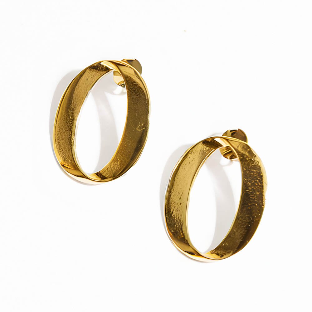 Brinco Feminino Abstrato Dourado Dourado 1