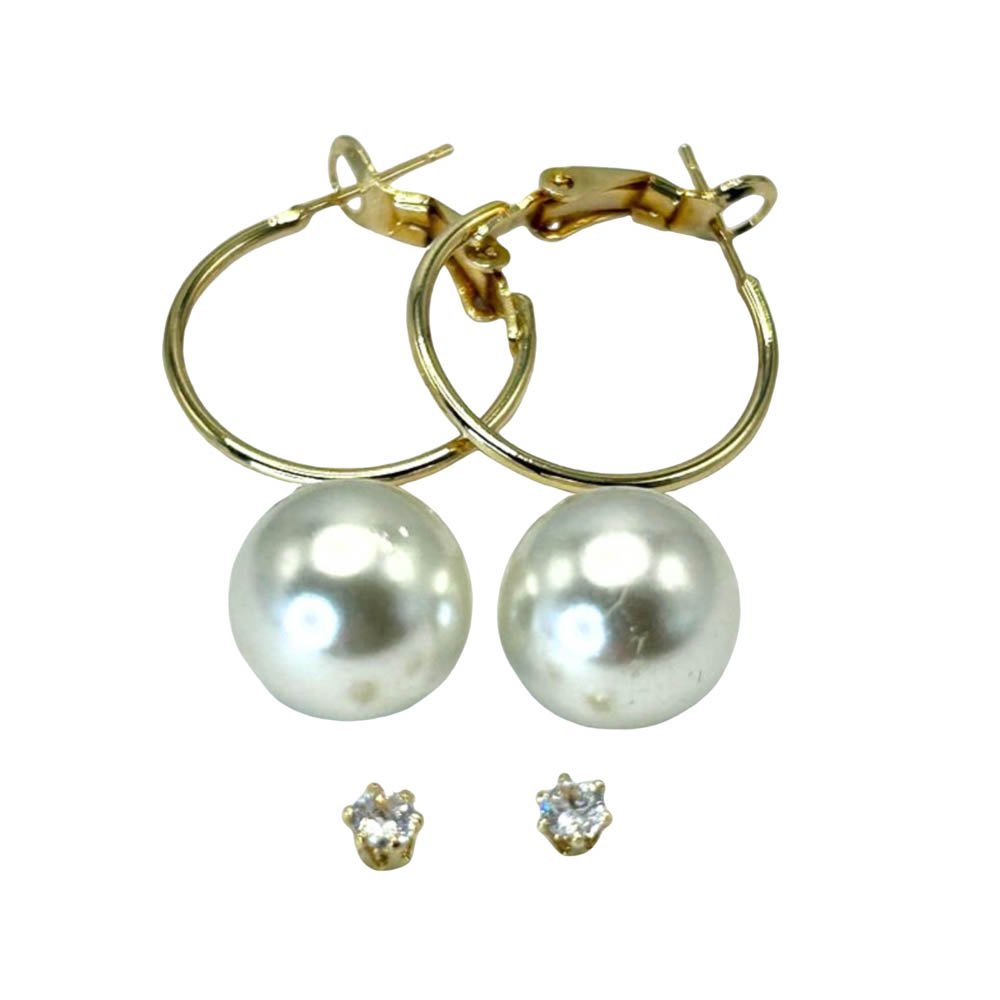 Kit Brinco Feminino Basic Chic 3 Pares Dourado 1