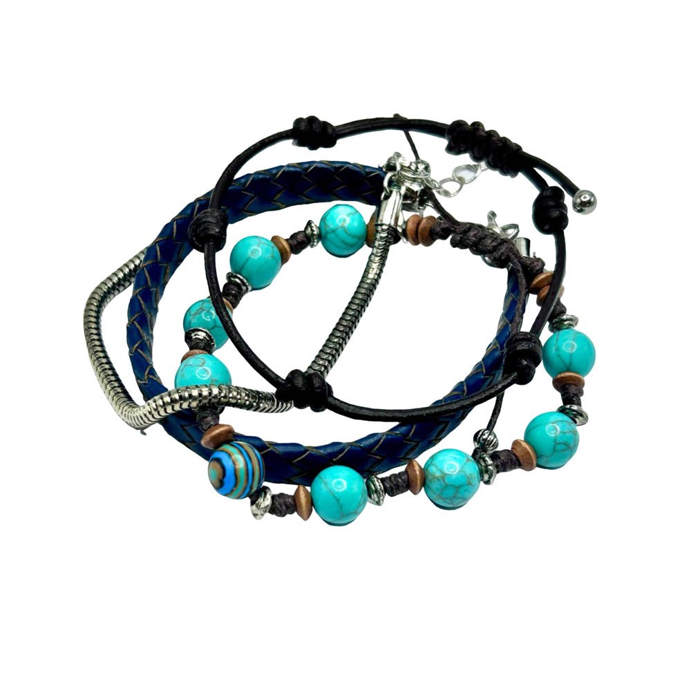 Kit Masculino Pulseiras Night Tide 4 Peças Multicores 1