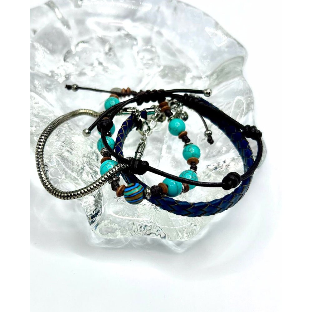 Kit Masculino Pulseiras Night Tide 4 Peças Multicores 5