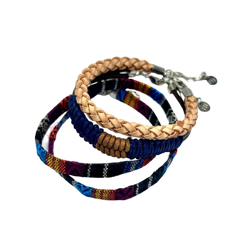 Kit Masculino Pulseiras String Blend 3 Peças Multicores 1