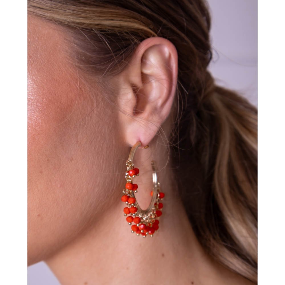 Brinco Feminino Argola Coral Dourado Gipsy Soul Dourado 3