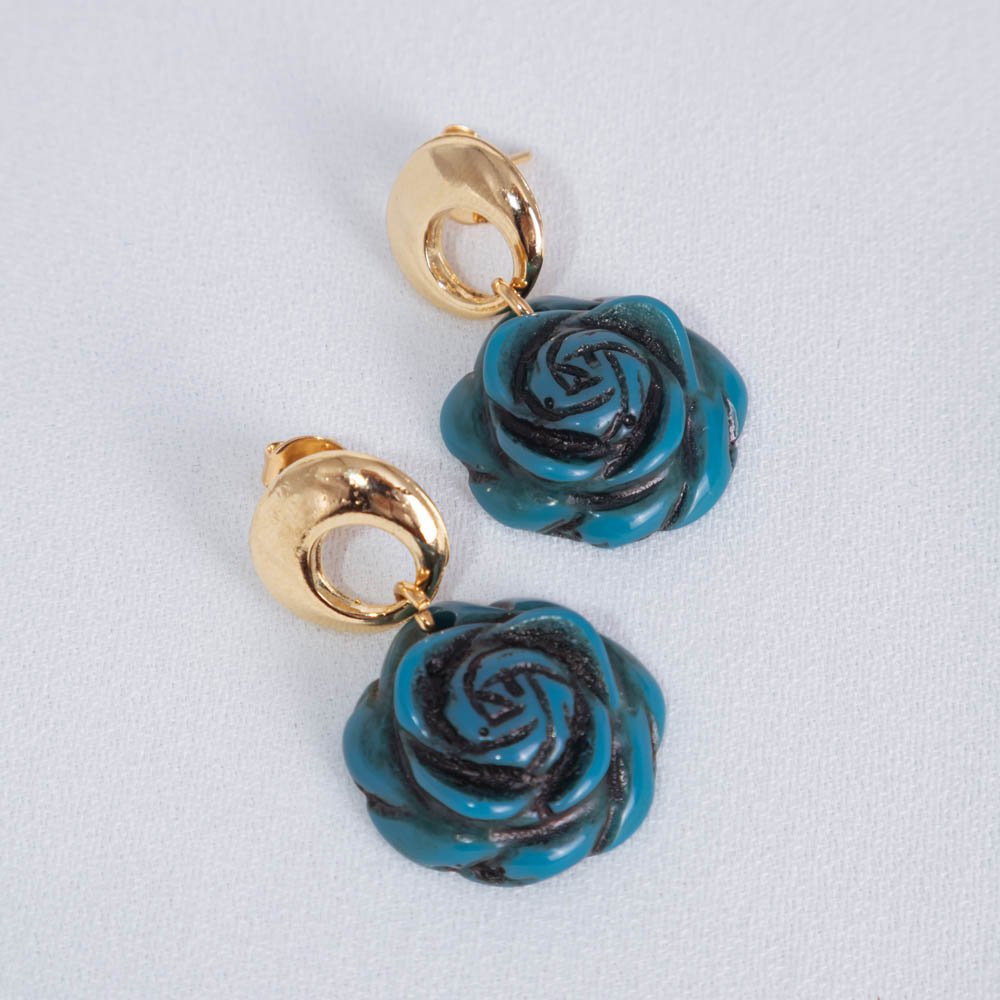 Brinco Feminino Blue Bloom Dourado Gipsy Soul Dourado 2