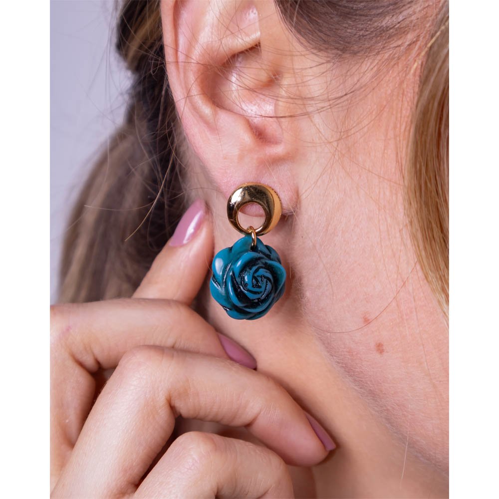 Brinco Feminino Blue Bloom Dourado Gipsy Soul Dourado 3