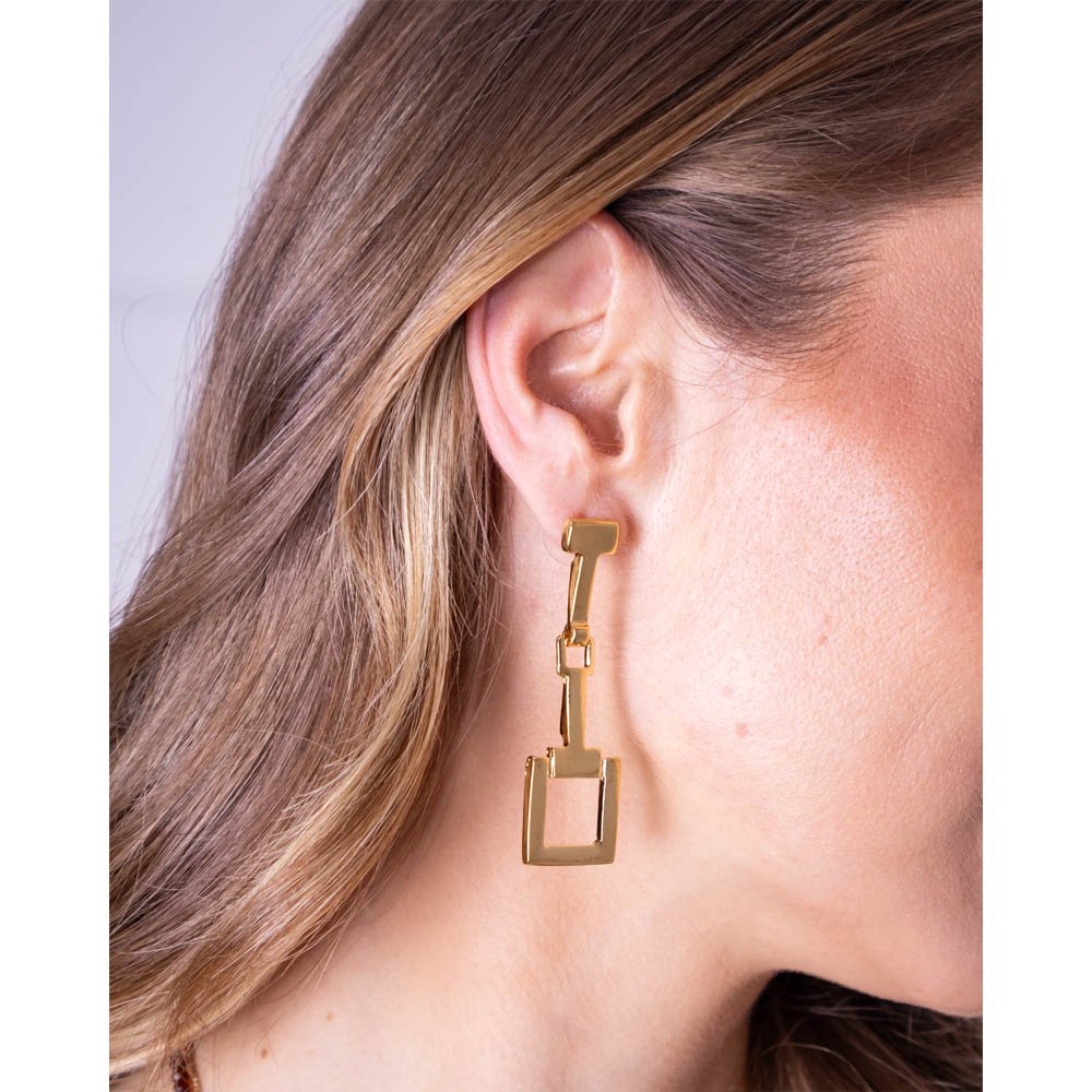 Brinco Feminino Square Dourado Gipsy Soul Dourado 2