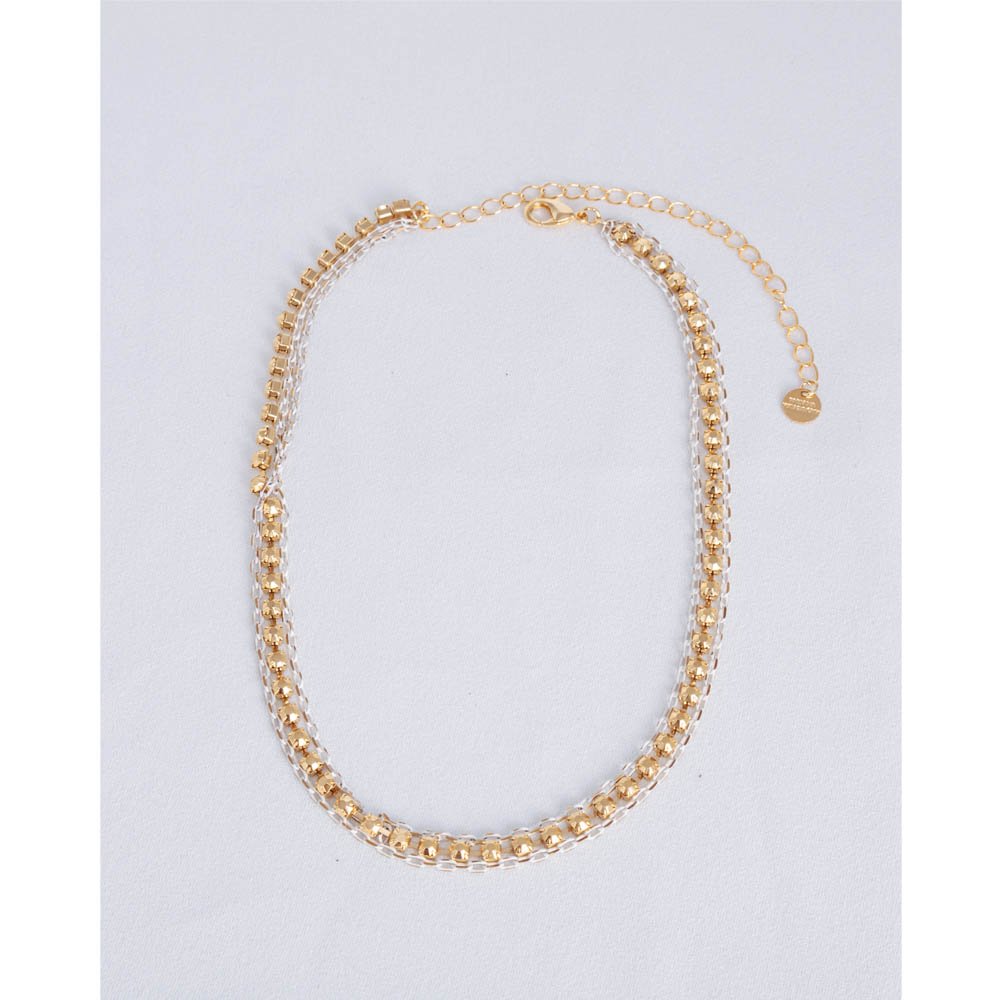Colar Feminino Choker Corrente Strass Dourado Gipsy Soul Dourado 6