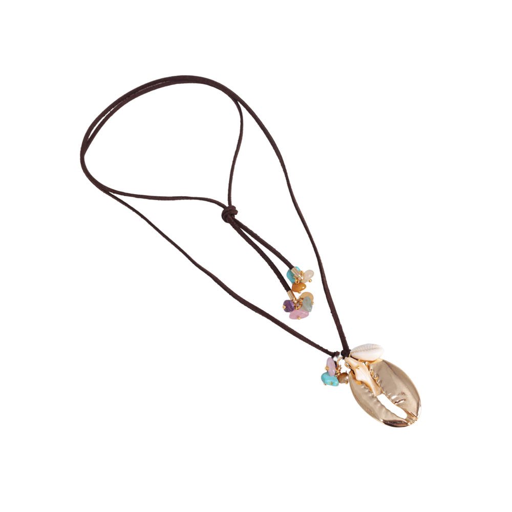 Colar Feminino Coffee Shell Dourado Gipsy Soul