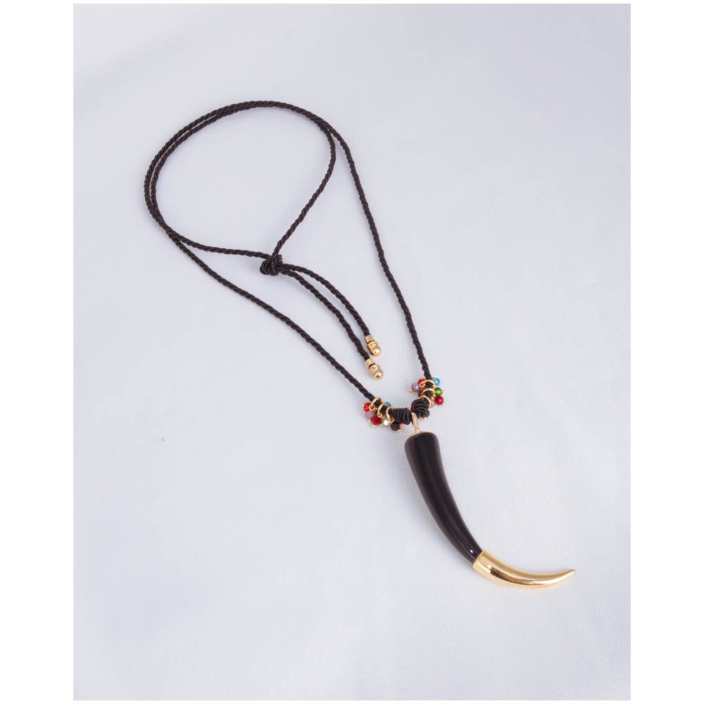 Colar Feminino Mystic Fang Dourado Gipsy Soul Preto 5