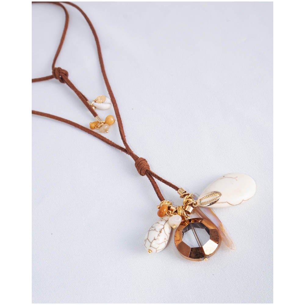 Colar Feminino Wood Mystic Dourado Gipsy Soul Marrom 4
