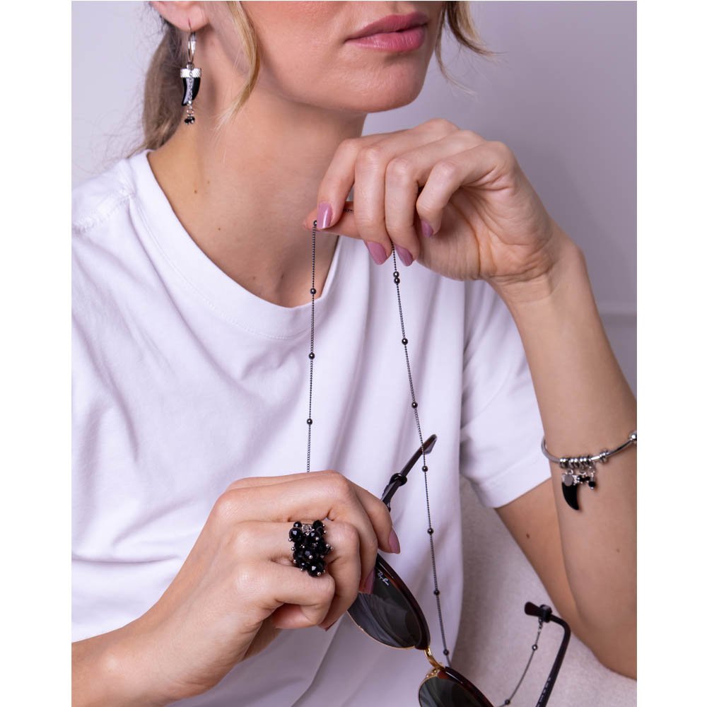 Pulseira Feminina Dente Preto Gipsy Soul Prata 2