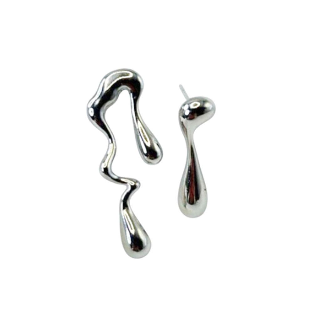 Brinco Feminino Mini Melted Prateado