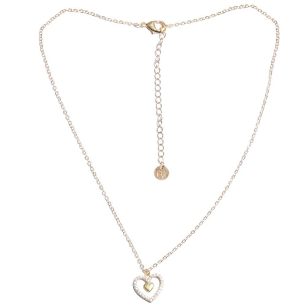 Colar Feminino Coração Dourado Essential Dourado 1