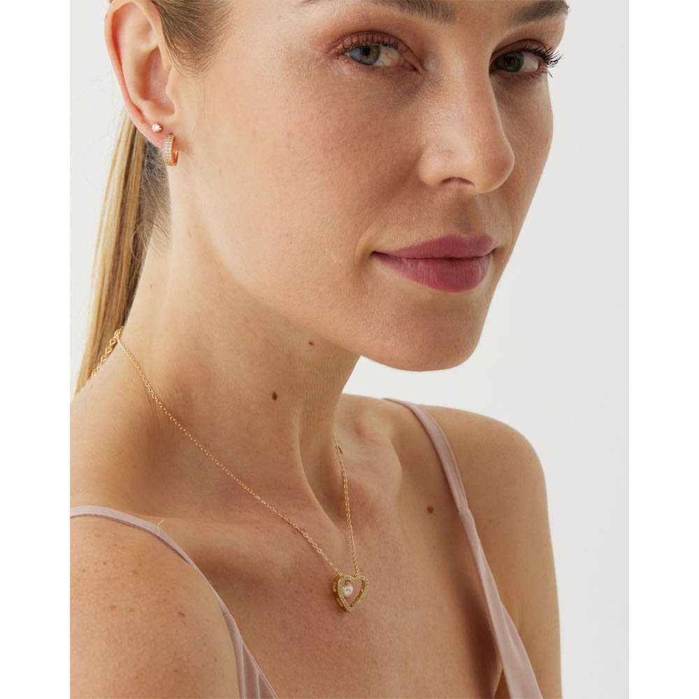 Colar Feminino Coração Dourado Essential Dourado 2