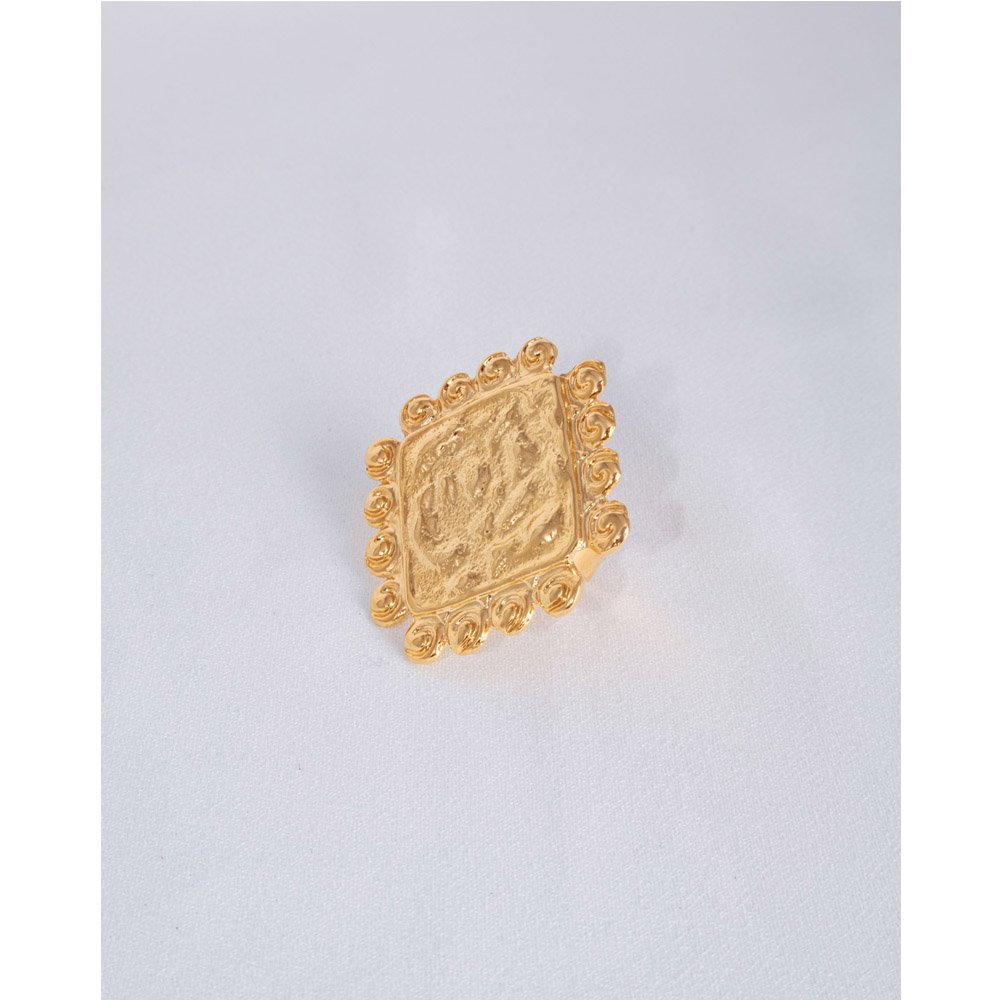 Anel Feminino Geometric Tile Dourado Dourado 3