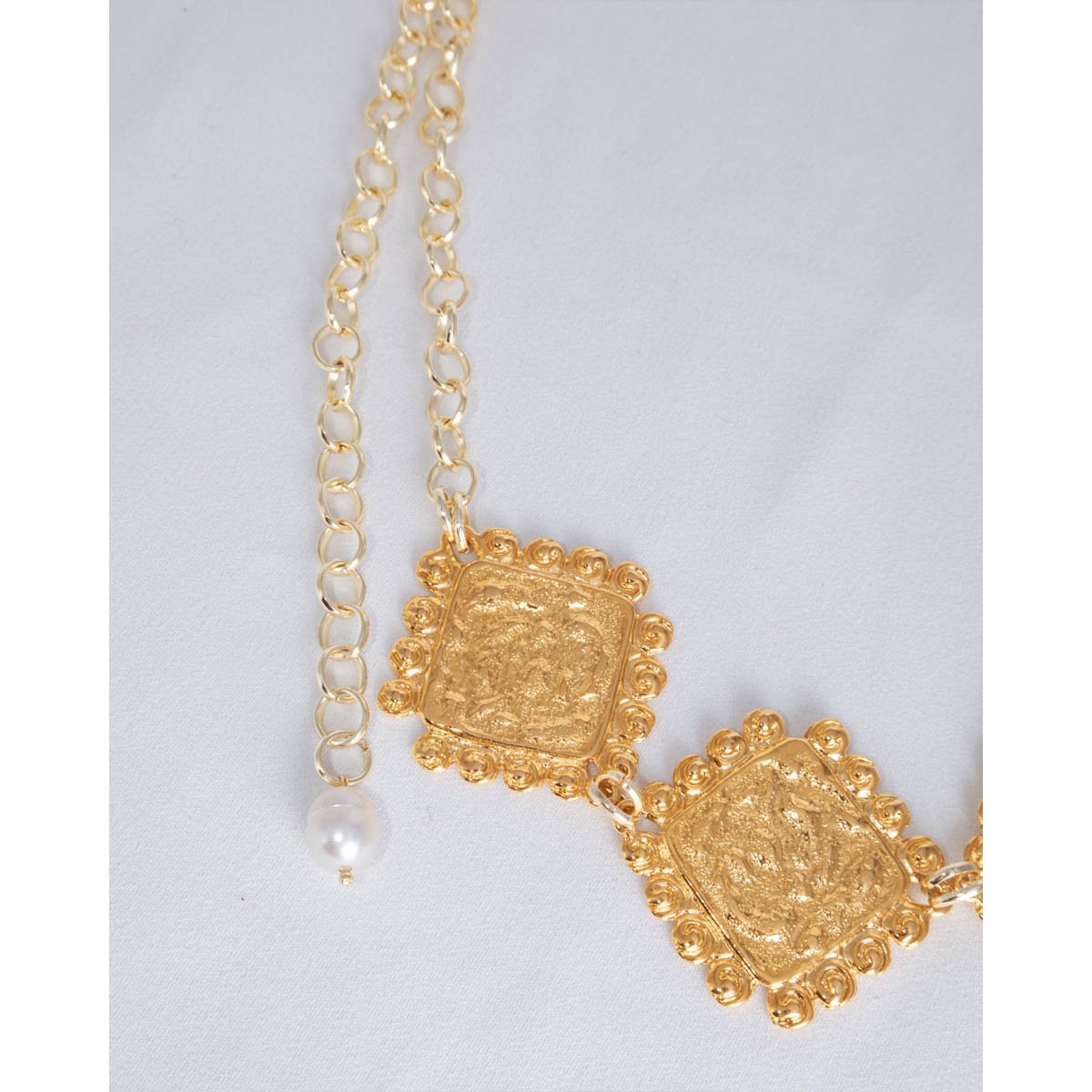 Cinto Feminino Geometric Tiles Dourado Dourado 4