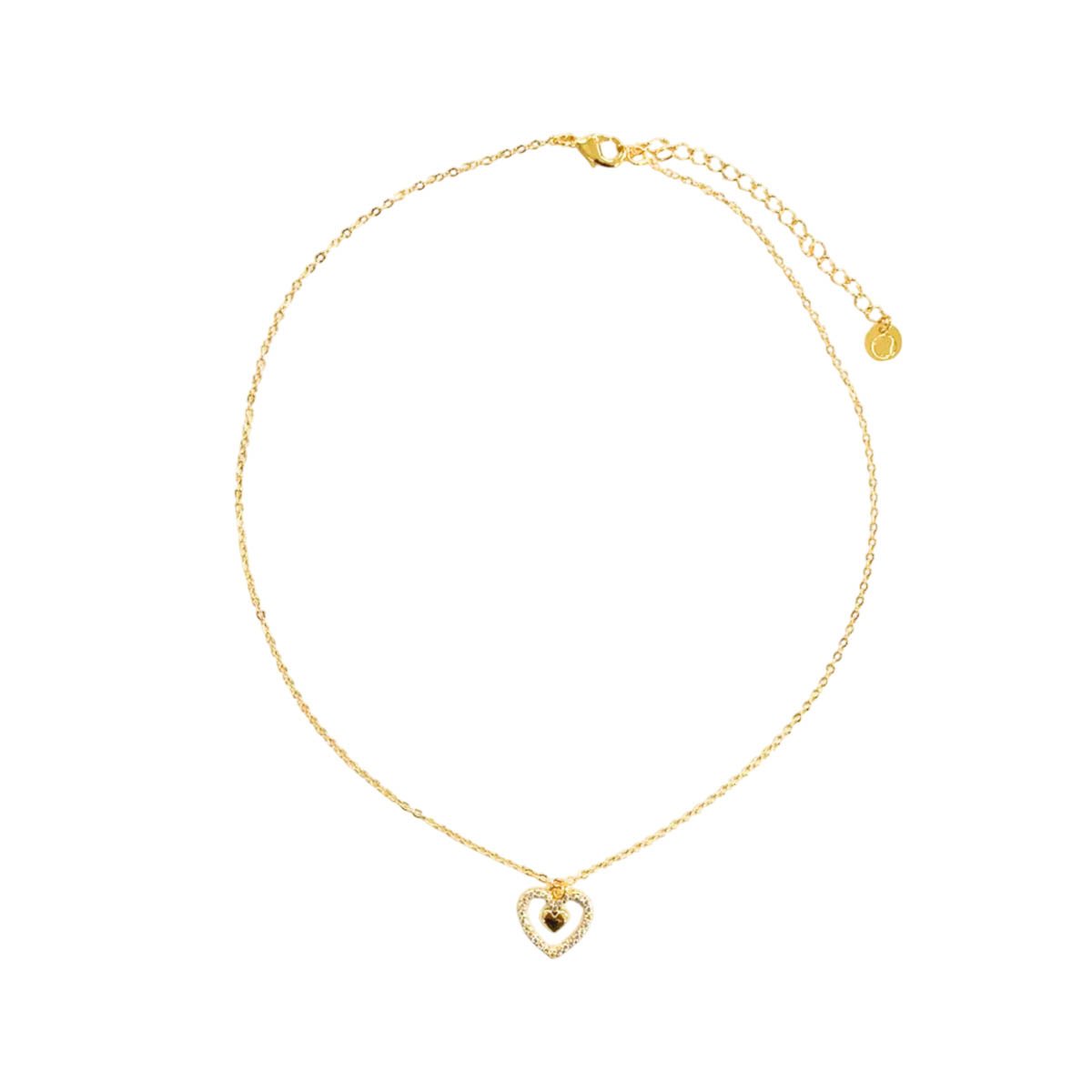 Colar Feminino Duo Amour Dourado Essential