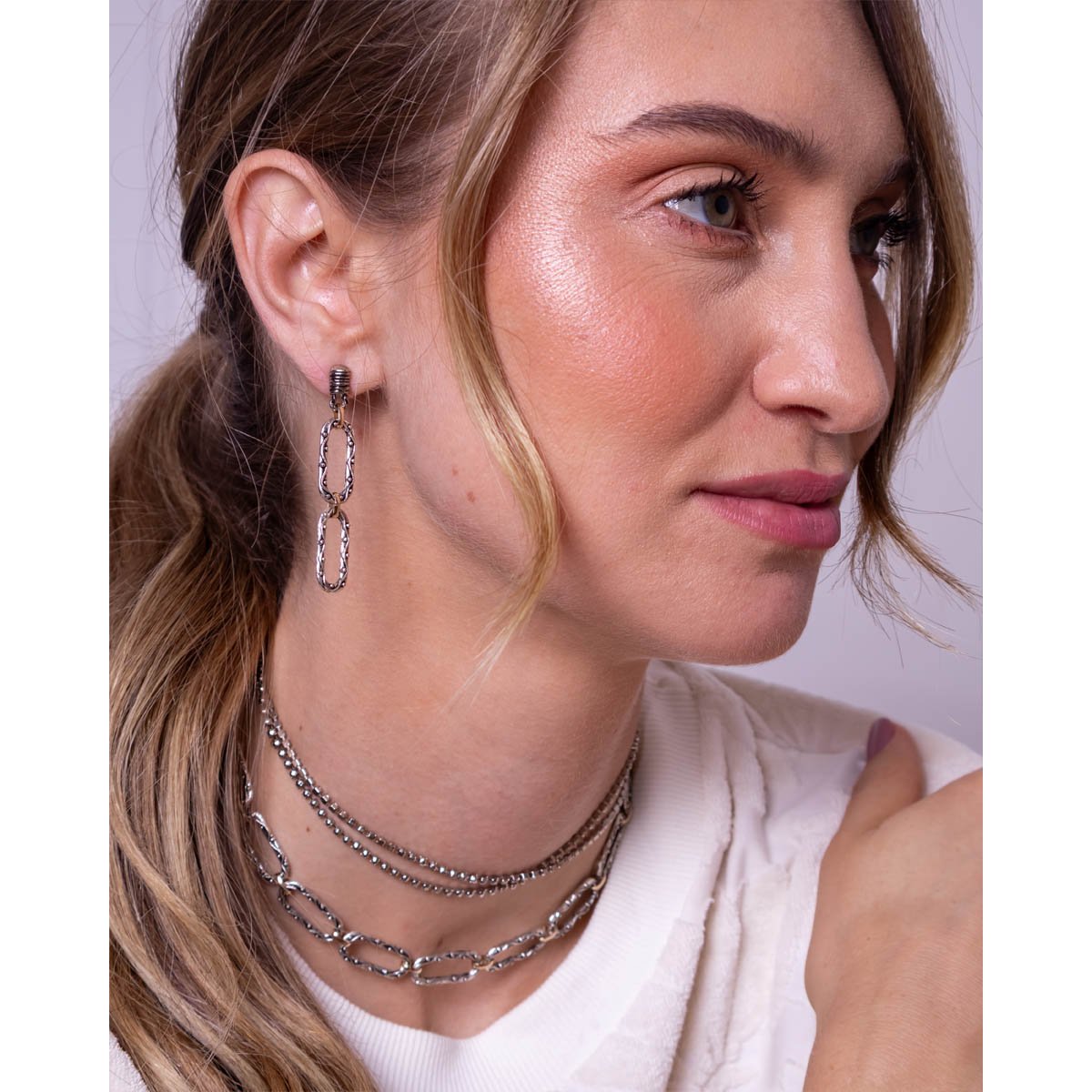 Colar Feminino Essence Marrom Prateado Gipsy Soul Prata 2