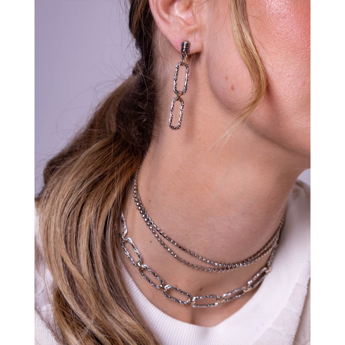 Colar Feminino Essence Marrom Prateado Gipsy Soul Prata 3