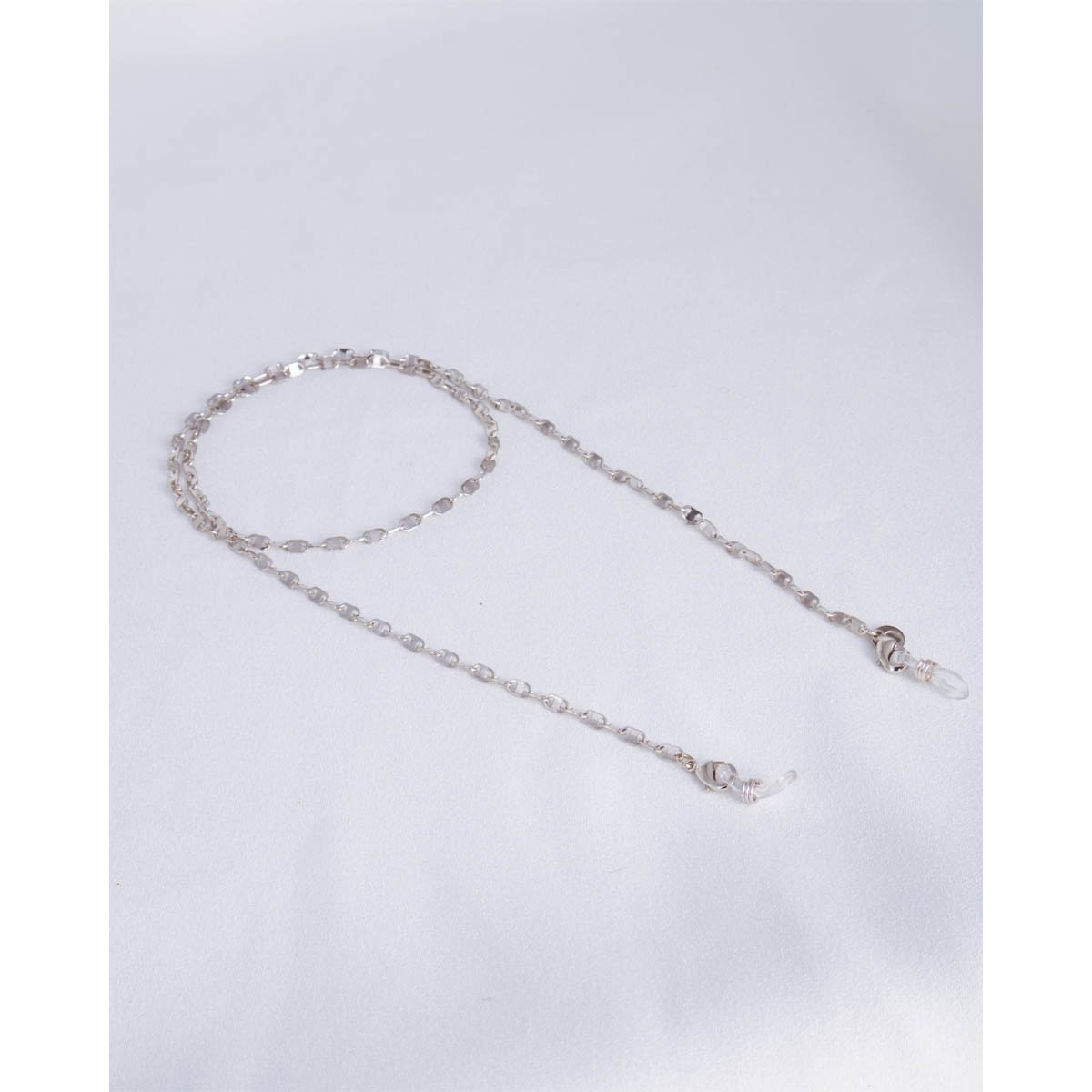 Corrente de Óculos Feminina Mini Seal Prateada Prata 4