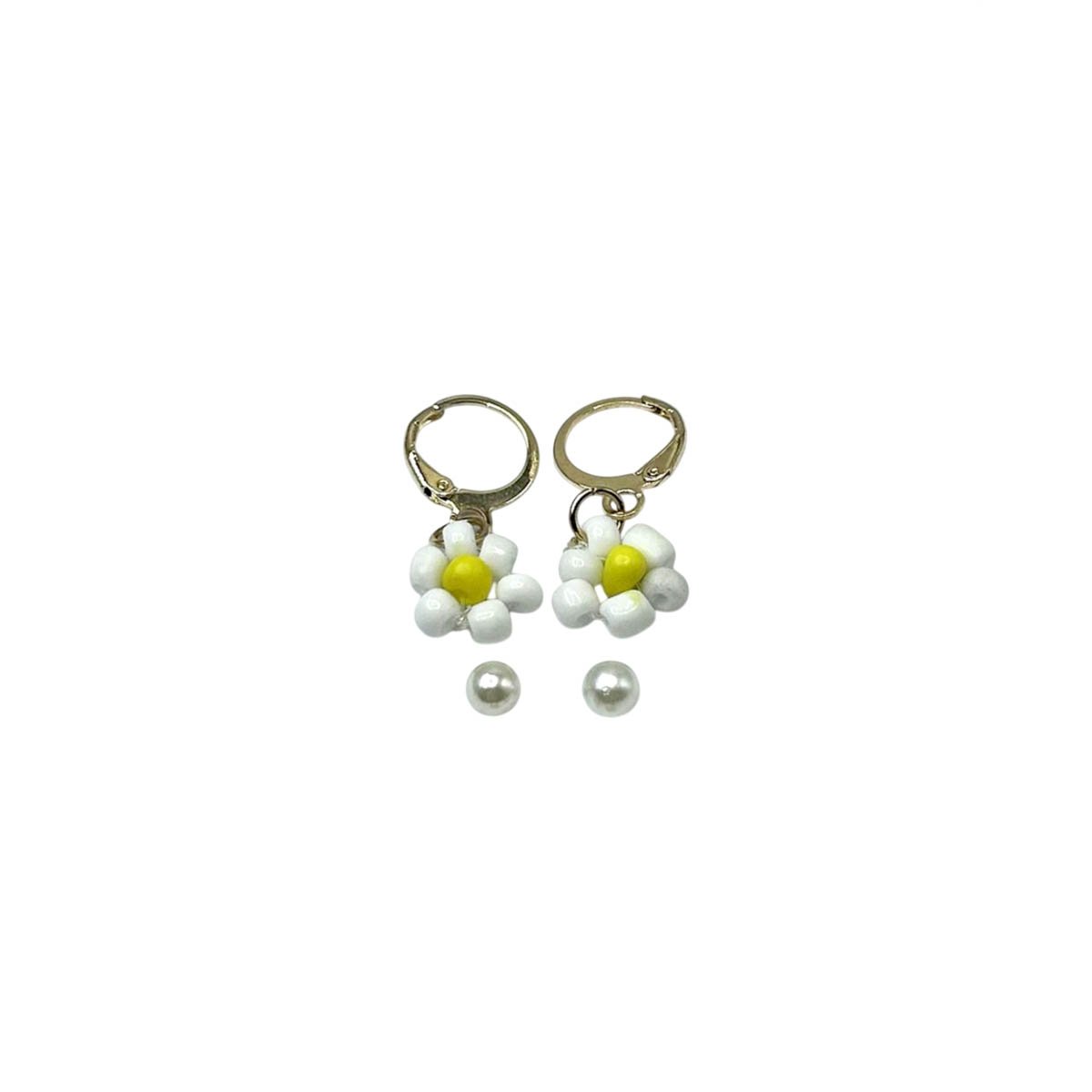 Kit 3 Pares de Brinco Feminino Daisy