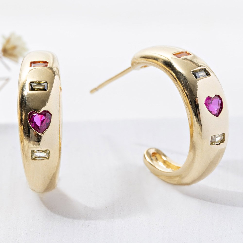 Brinco Feminino Argola Love Color Multicores 2