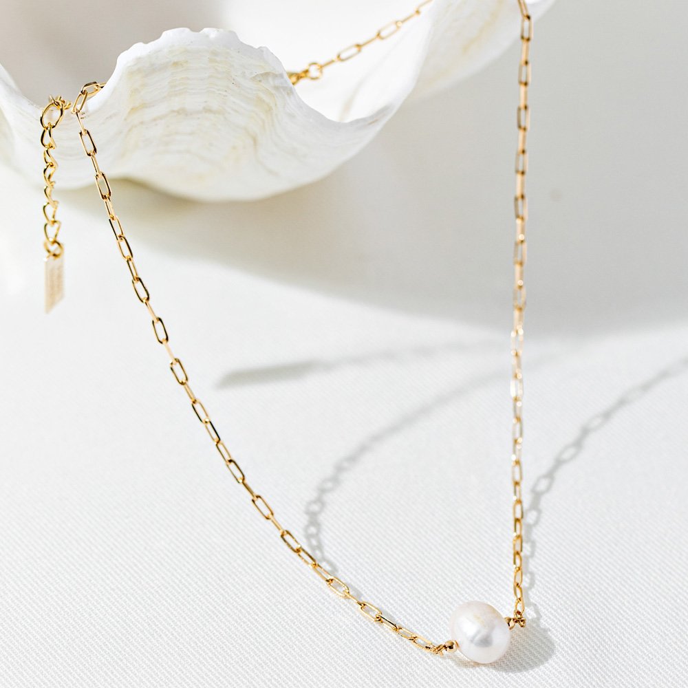 Colar Feminino Choker Pearl Básica Dourado 2