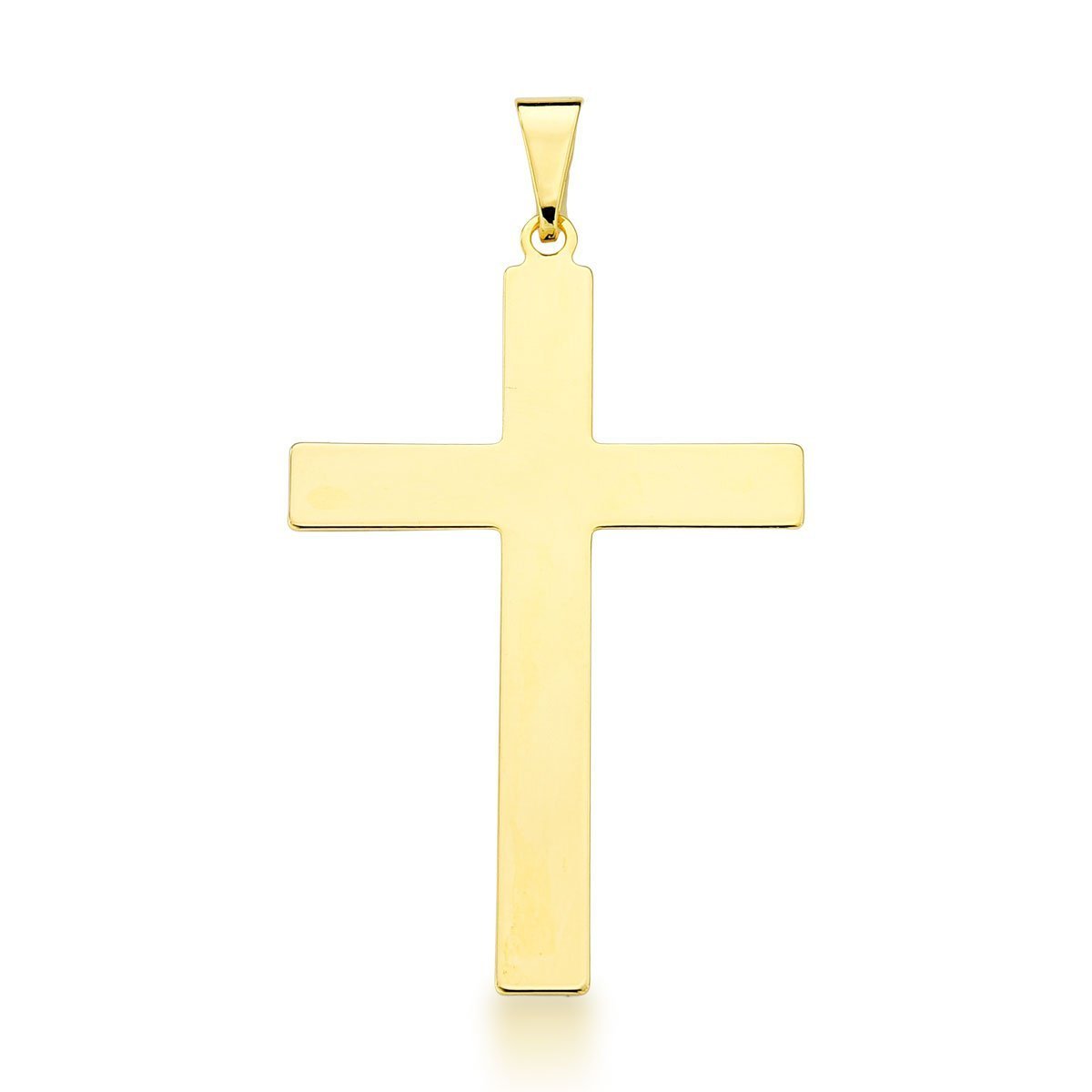 Pingente Crucifixo Lisa banhada Ouro 18k -