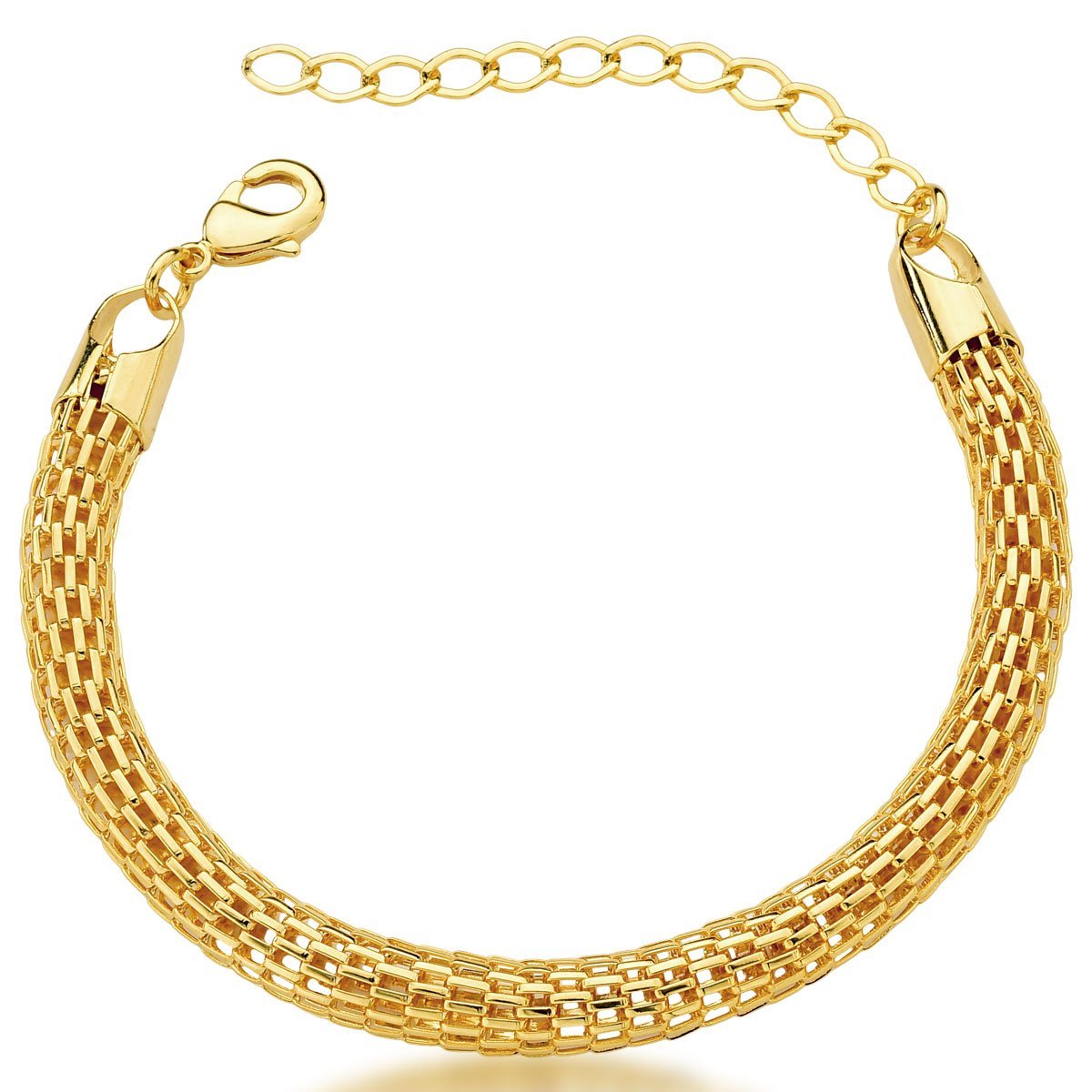 Pulseira Fio Redondo 6mm Banhada Ouro 18k - 17cm Dourado 1
