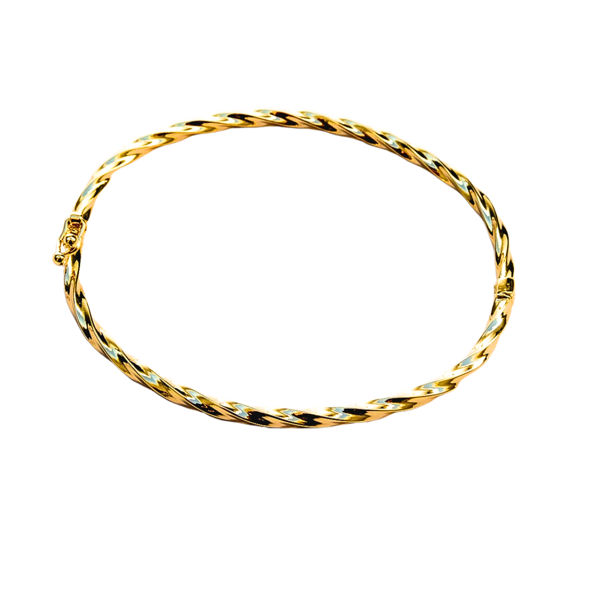 Bracelete Ondas Oval Banhado a Ouro 18k Dourado 1
