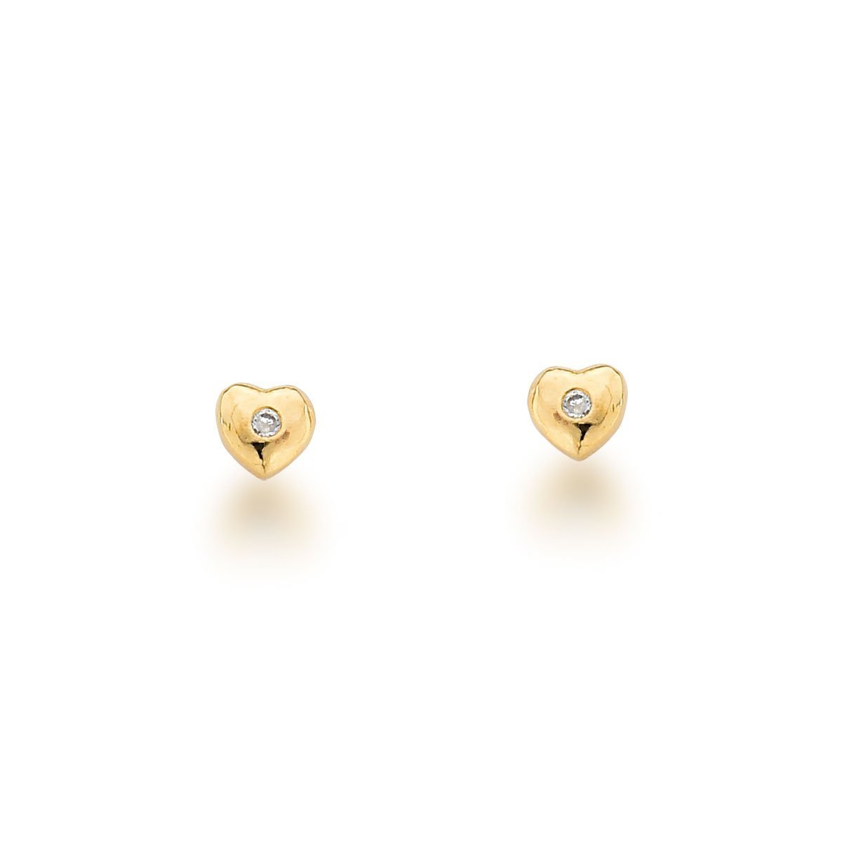 Trio de Brincos Corações com ponto de Luz Banhado a Ouro 18k Dourado 5