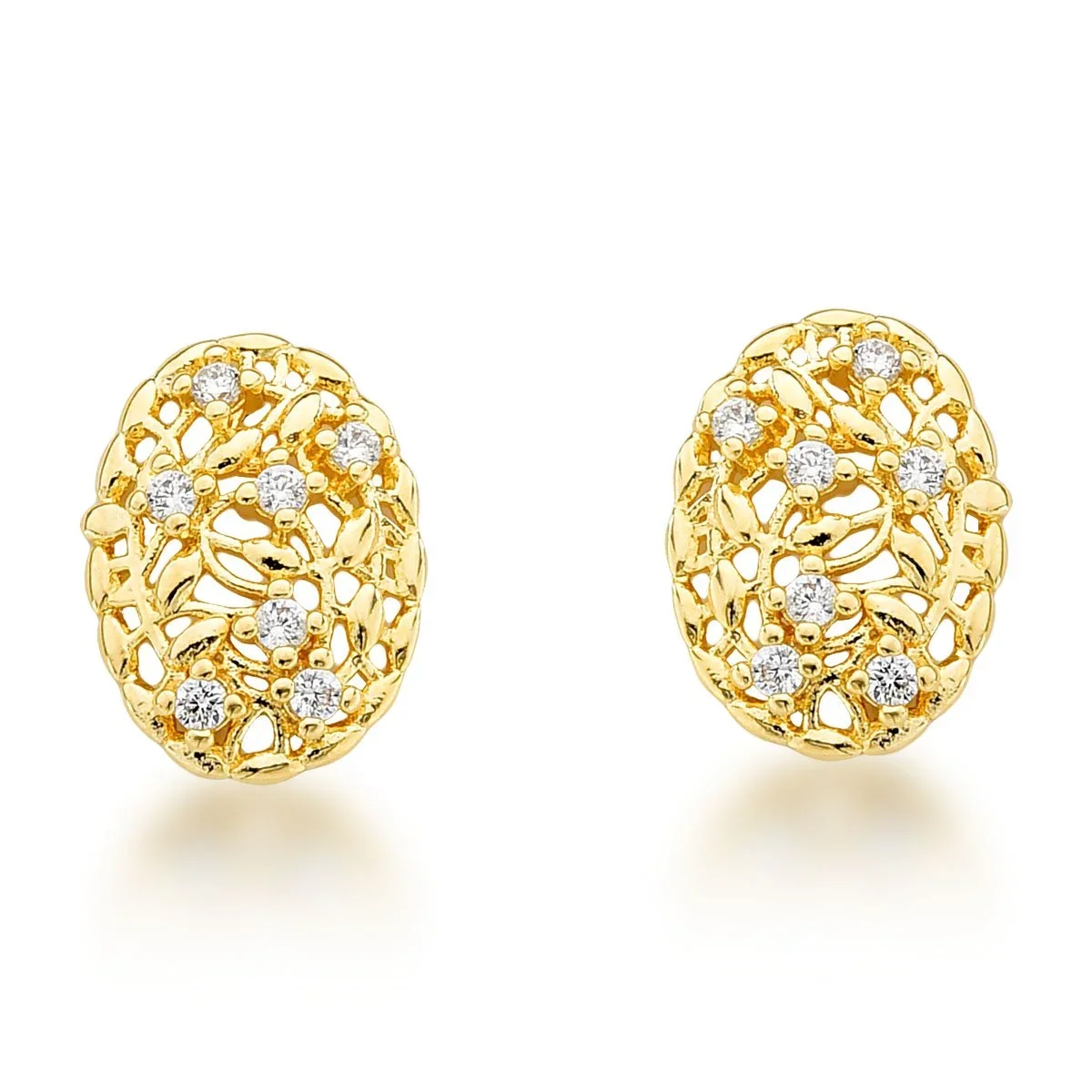Brinco Dourado delicado Banhado a Ouro 18k