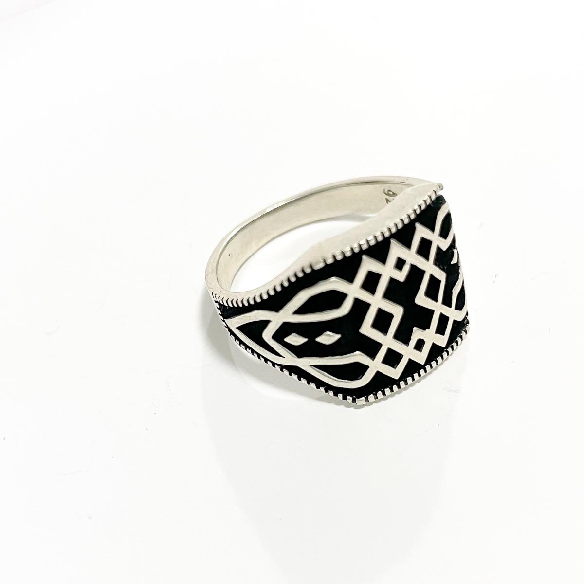 Anel Masculino Desenhado Prata 925 - 27 Prata 2