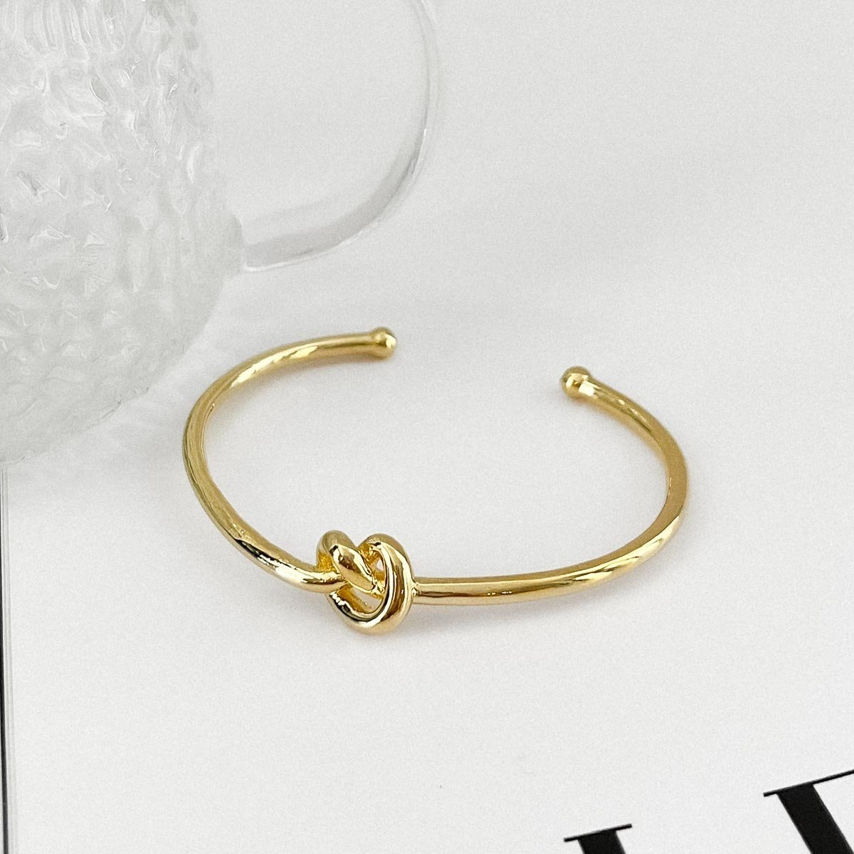 Bracelete Nó Ajustável Banhado a Ouro 18k Dourado 2