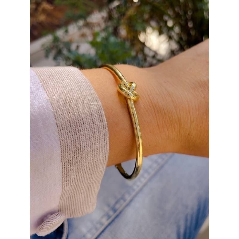 Bracelete Nó Ajustável Banhado a Ouro 18k Dourado 3