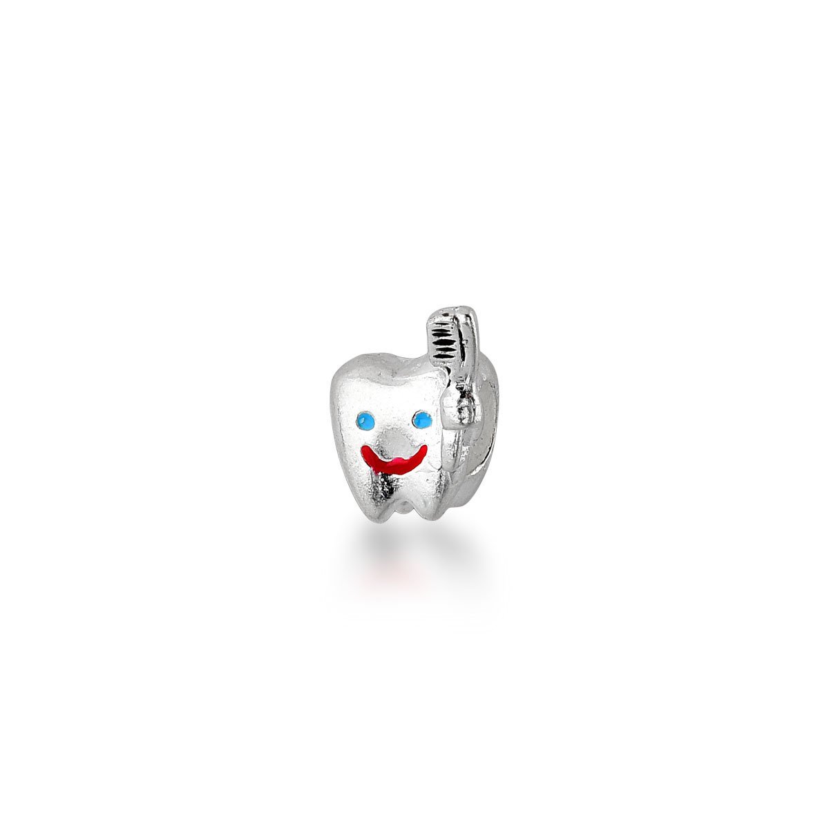 Berloque Dente Feliz com Escova em Prata 925 Prata 1