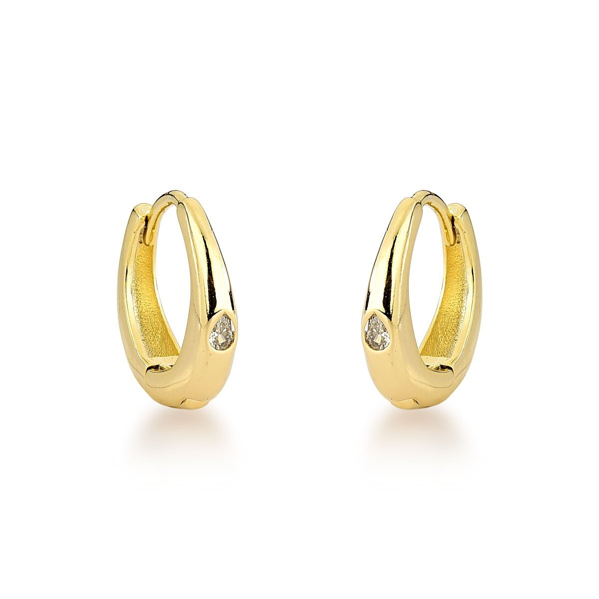 Trio de Brincos Argola Ouro 18k - Elegância e Brilho para Seu Look Prata Dourado 4